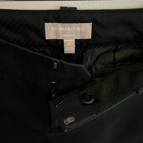 Banana Republic Jackson Fit Black Dress Pants Size 4P - Picture 4 of 6